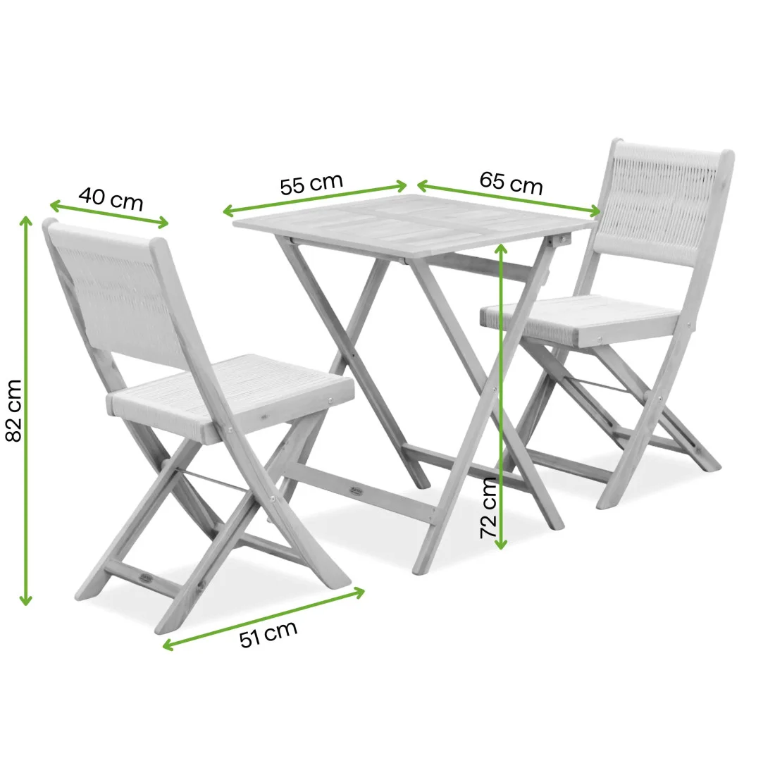 SOMA BALCONY ZESTAW ACACIA WOOD (008125) - obrazek 2