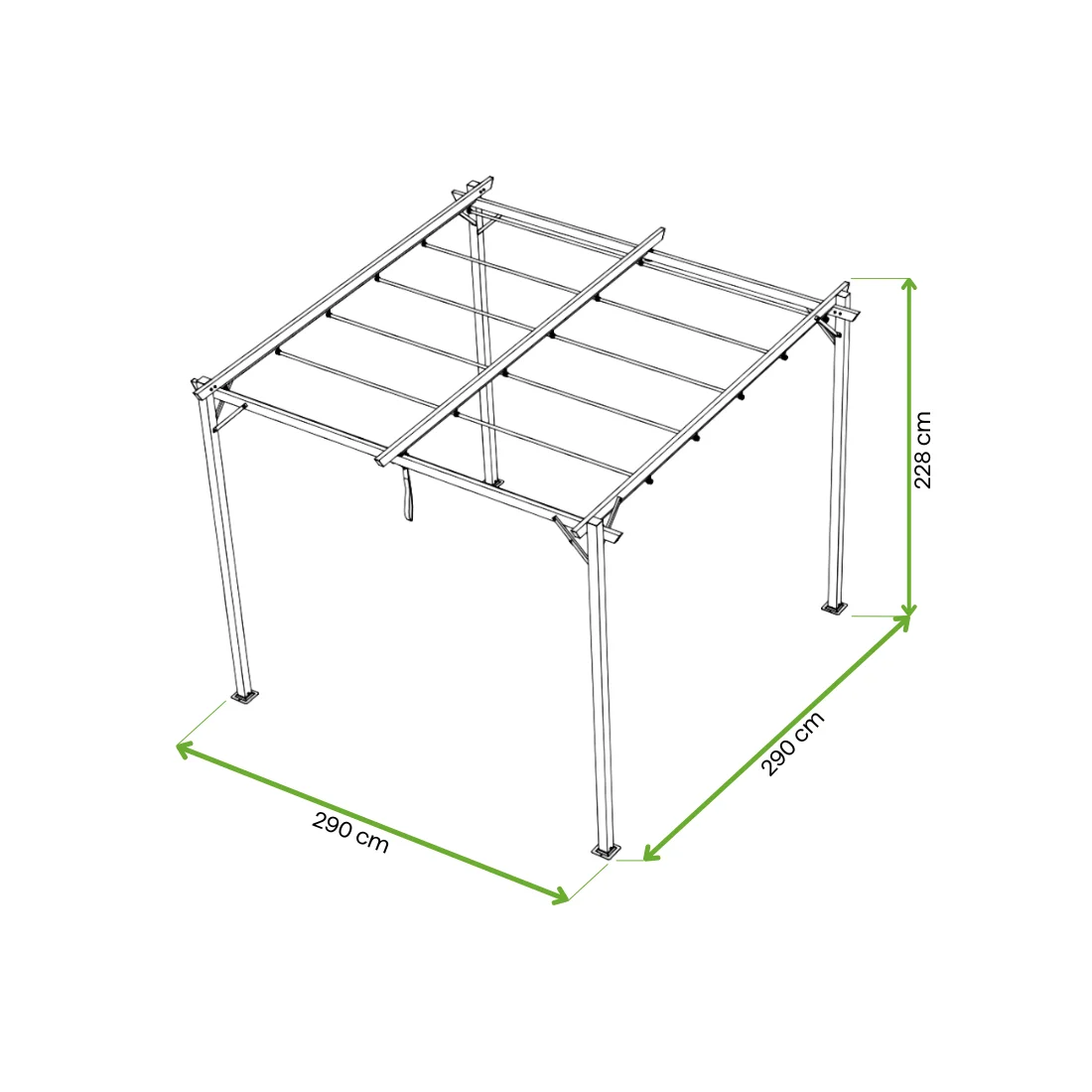 SPRINT 3x3 PERGOLA TARASOWA WHITE/WHITE (005416) - obrazek 2