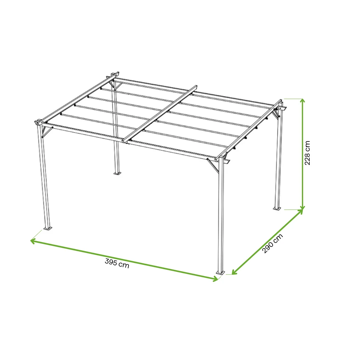 SPRINT 3x4 PERGOLA TARASOWA ANTHRACITE/GREY (005417) - obrazek 2