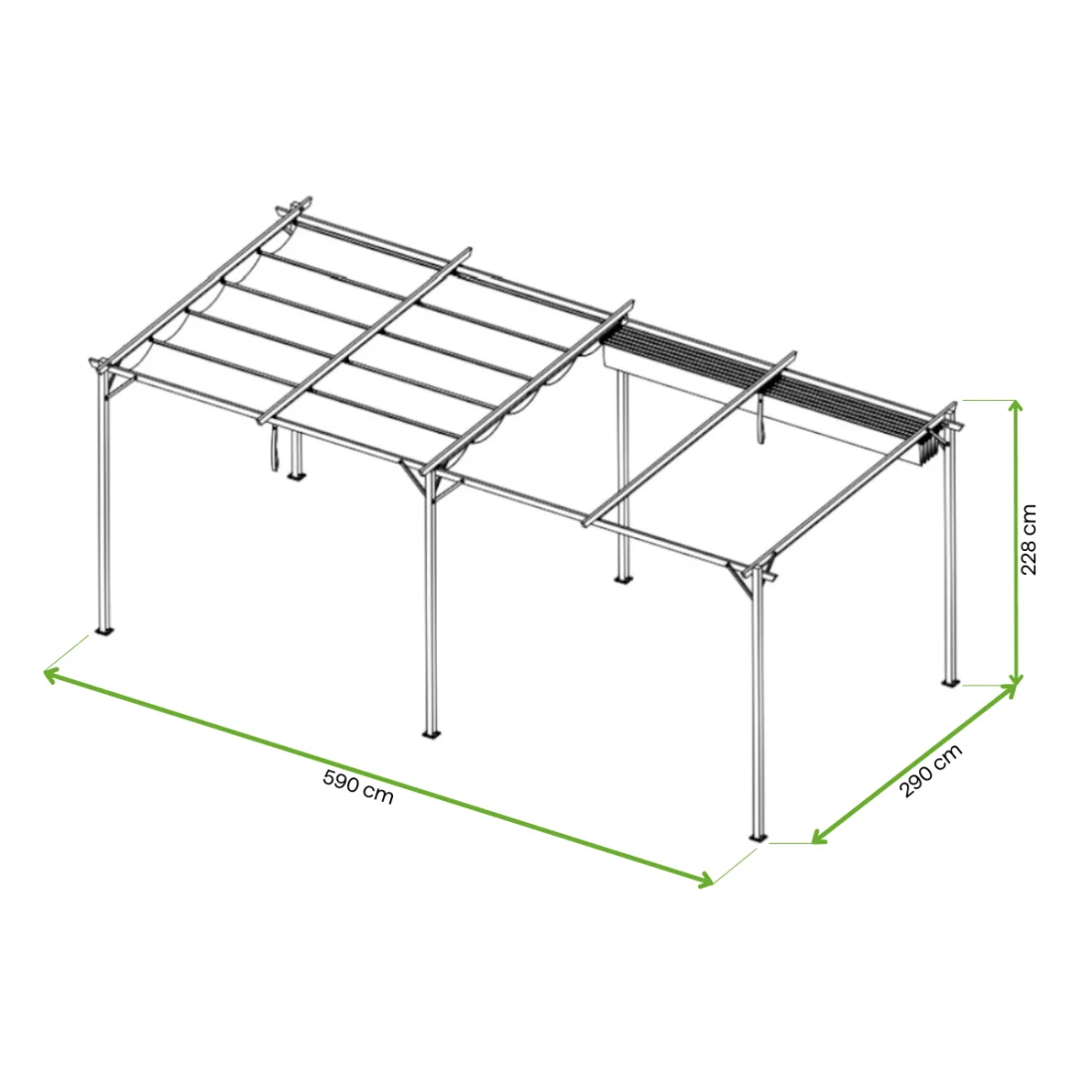 SPRINT 3x6 PERGOLA TARASOWA ANTHRACITE/GREY (006737) - obrazek 2