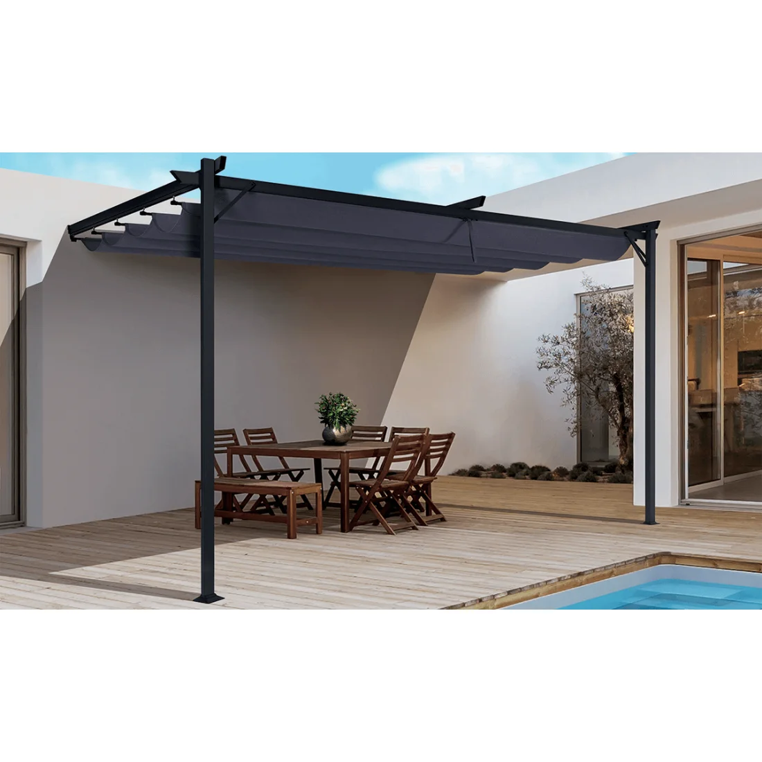 SPRINT WALL 4x2.7 PERGOLA TARASOWA ANTHRACITE/GREY (005426) - obrazek 3