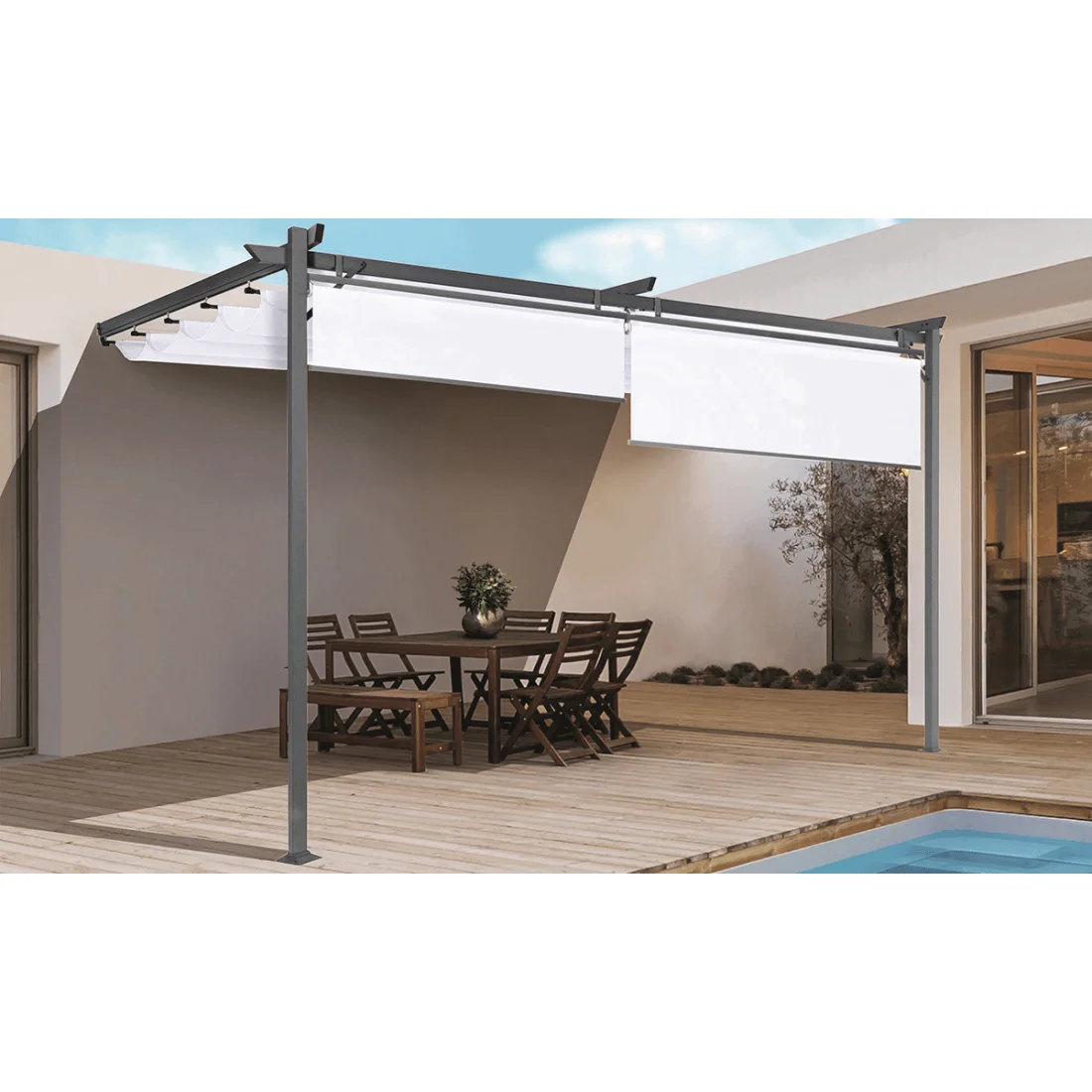 SPRINT WALL PLUS 4x2.7 PERGOLA TARASOWA ANTHRACITE/WHITE (005429) - obrazek 3