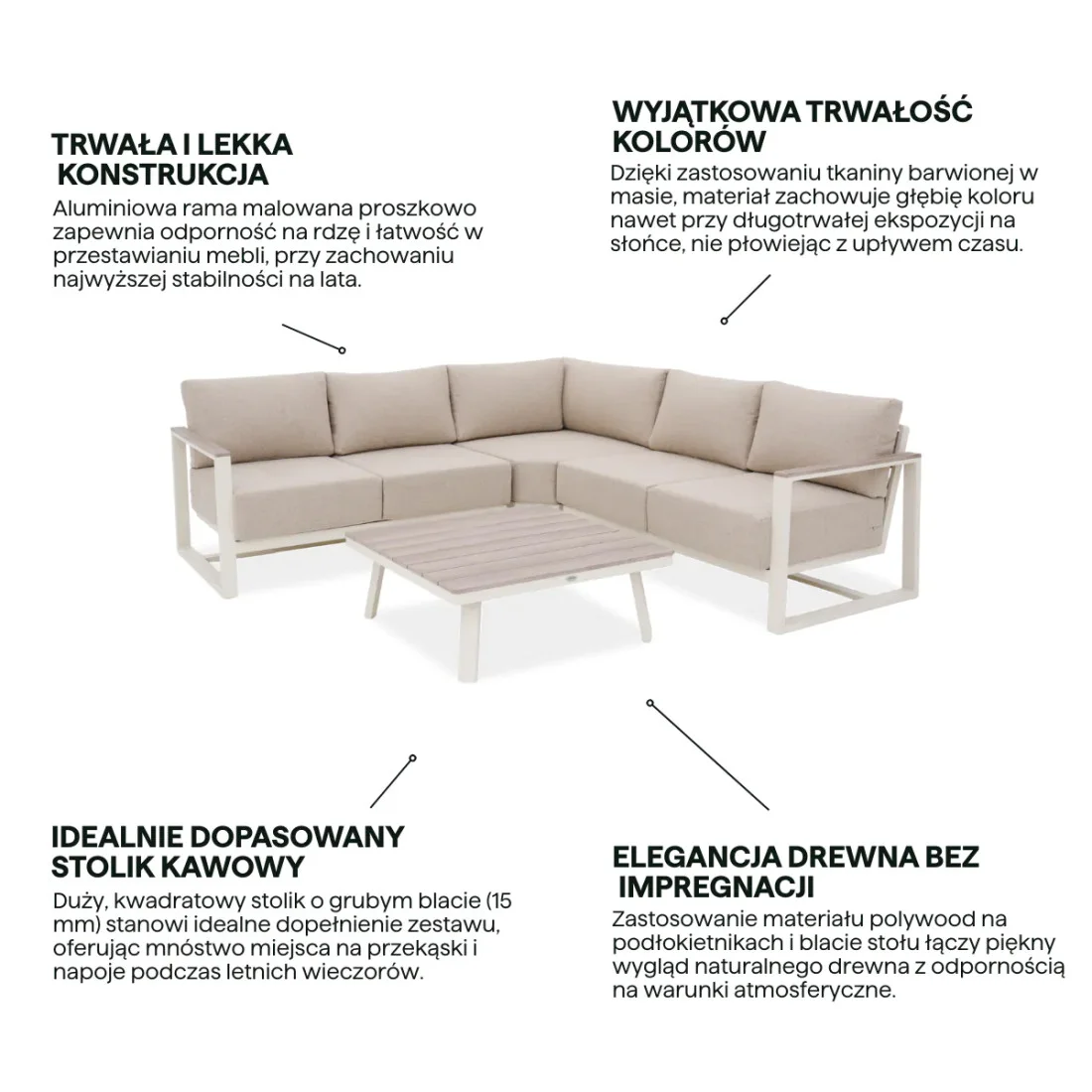 STELVIO CAFFE NAROŻNIK BEIGE (008273) - obrazek 4