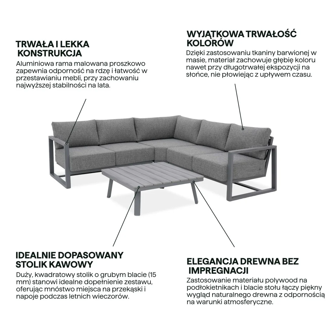 STELVIO CAFFE NAROŻNIK GREY (008274) - obrazek 4