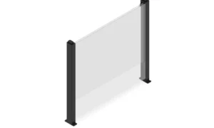 SZKLANE OGRODZENIE 123x110CM ANTHRACITE (008241)