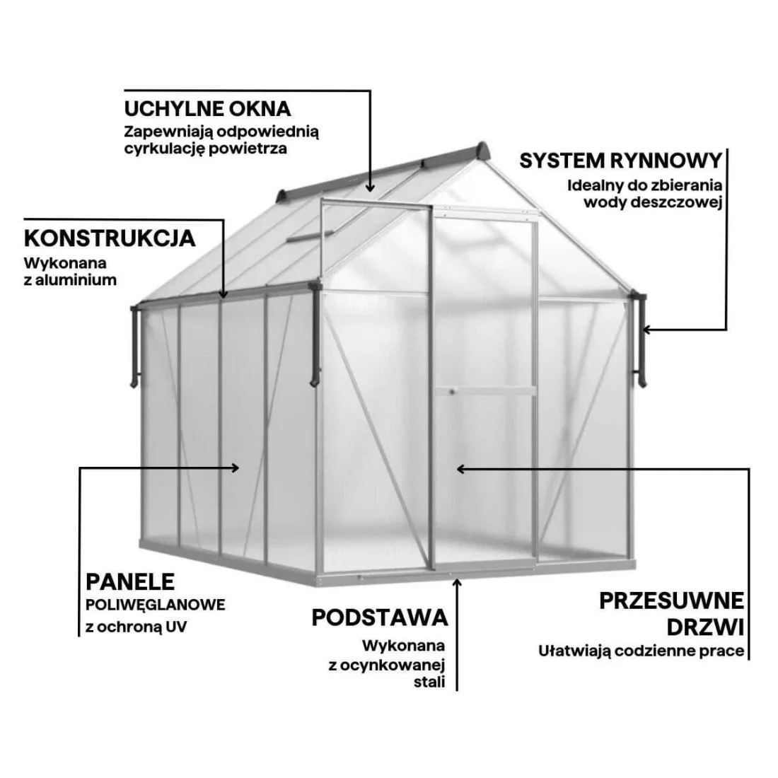SZKLARNIA POLIWĘGLAN 183x245 SILVER NEW (007428) - obrazek 8