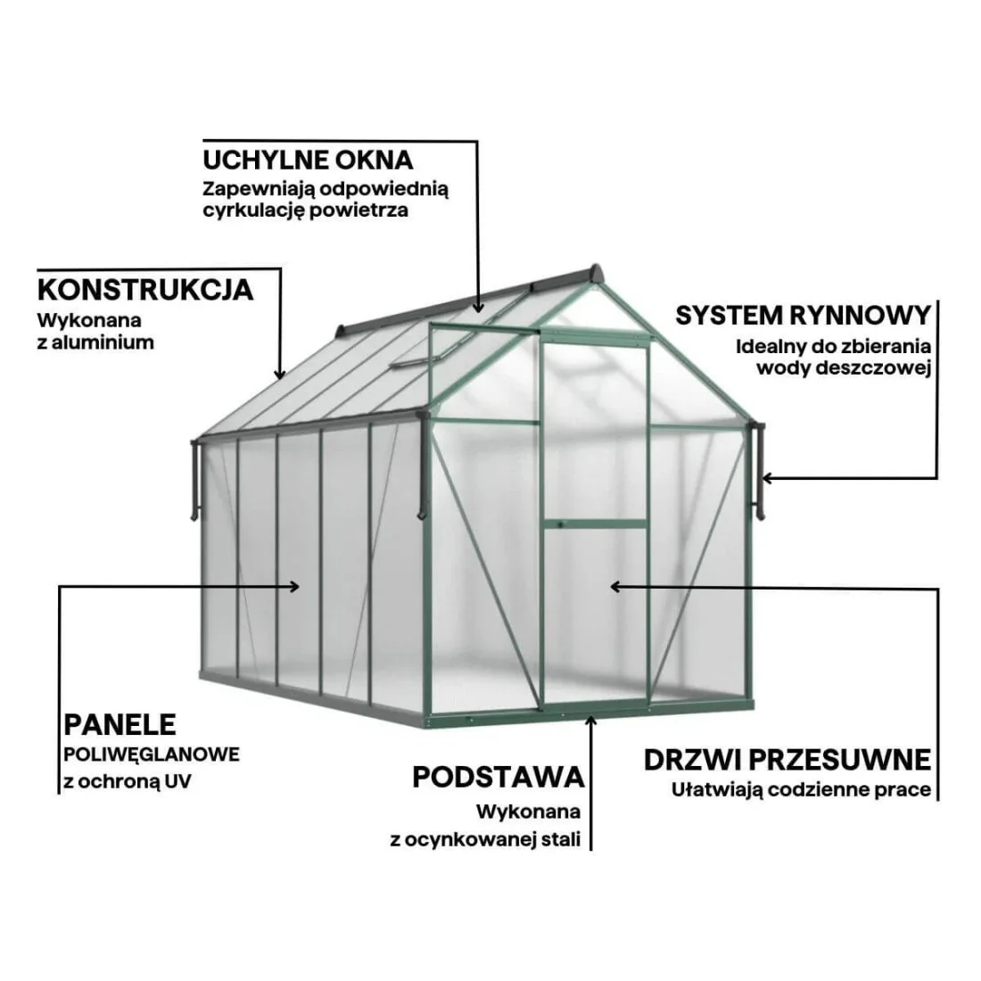 SZKLARNIA POLIWĘGLAN 183x303 DARK GREEN NEW (007430) - obrazek 8