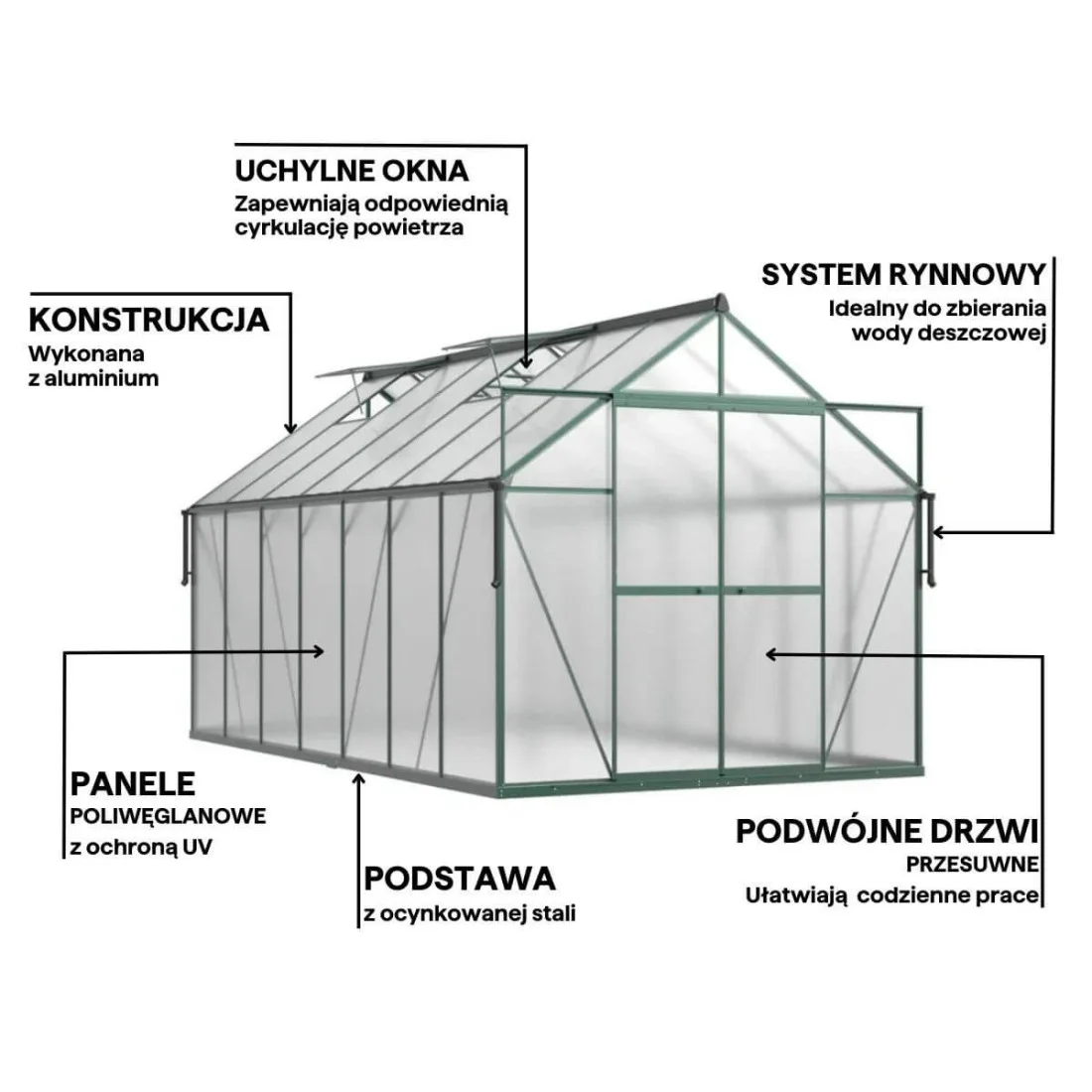 SZKLARNIA POLIWĘGLAN 244x429 DARK GREEN NEW (007439) - obrazek 7