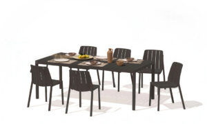 TIBERINA BISTROIT/TEVERE 147-211 6+1 ZESTAW ANTRACITE (007864)