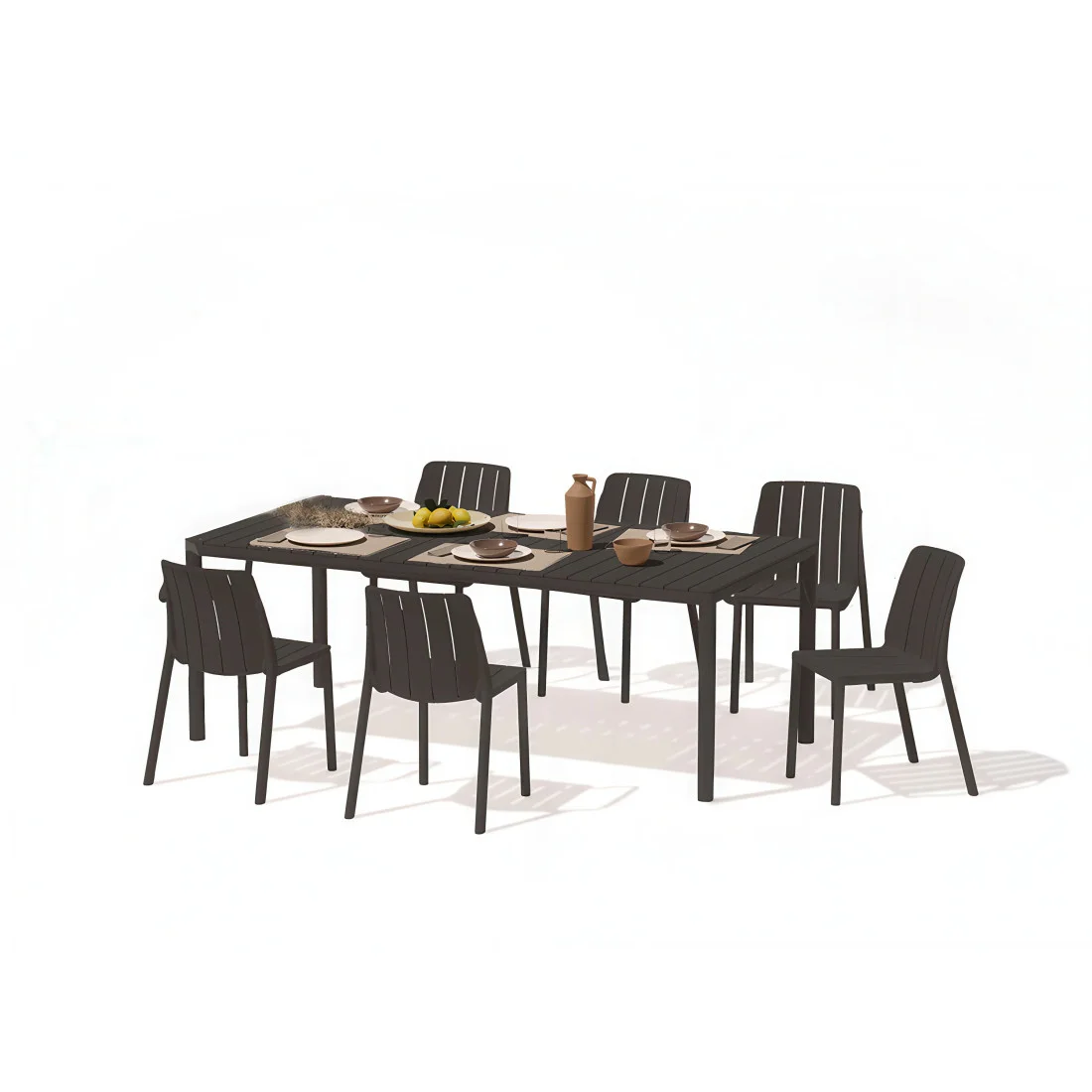 TIBERINA BISTROIT/TEVERE 147-211 6+1 ZESTAW ANTRACITE (007864)