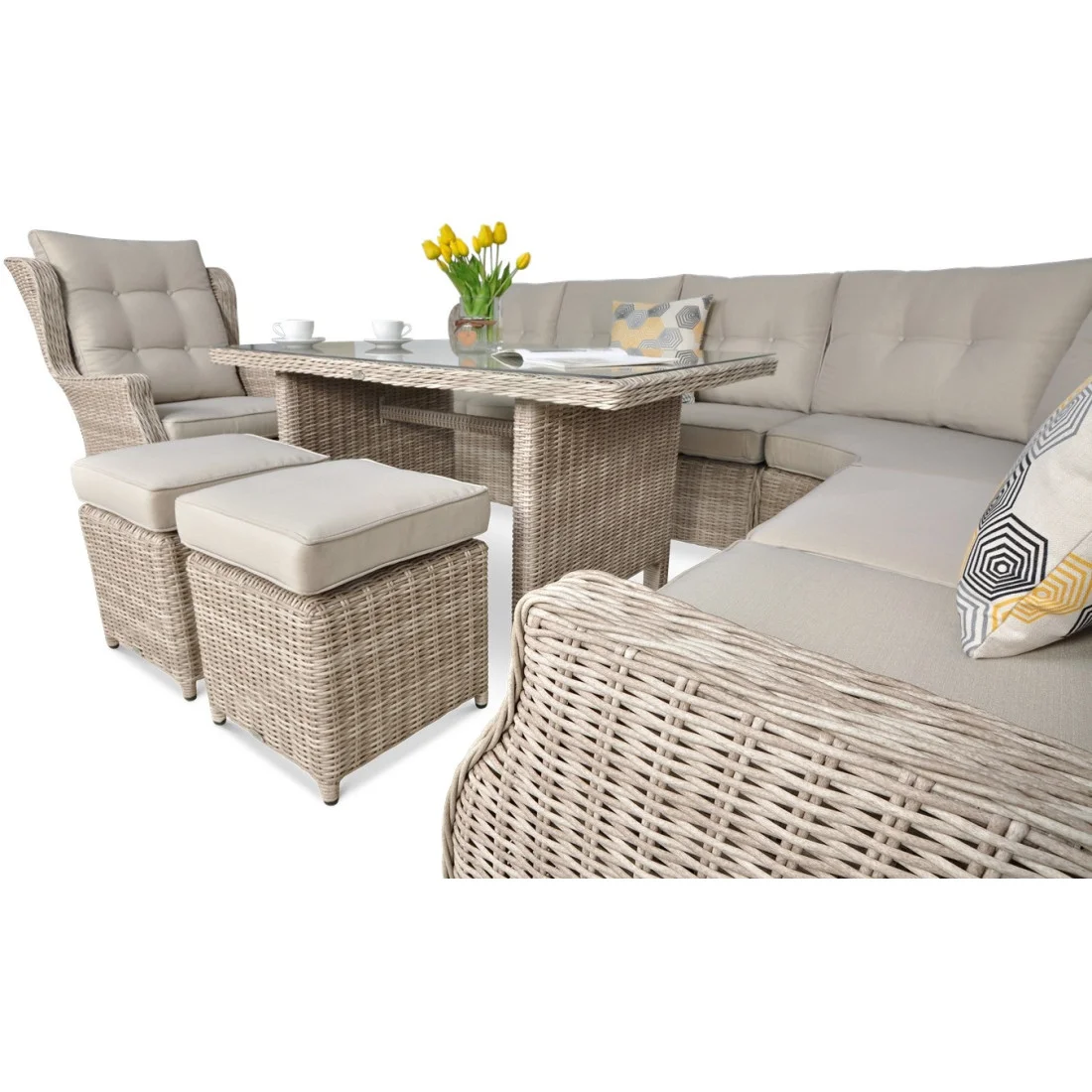 TRIVENTO DINING NAROŻNIK LIGHT BEIGE (002636) - obrazek 6