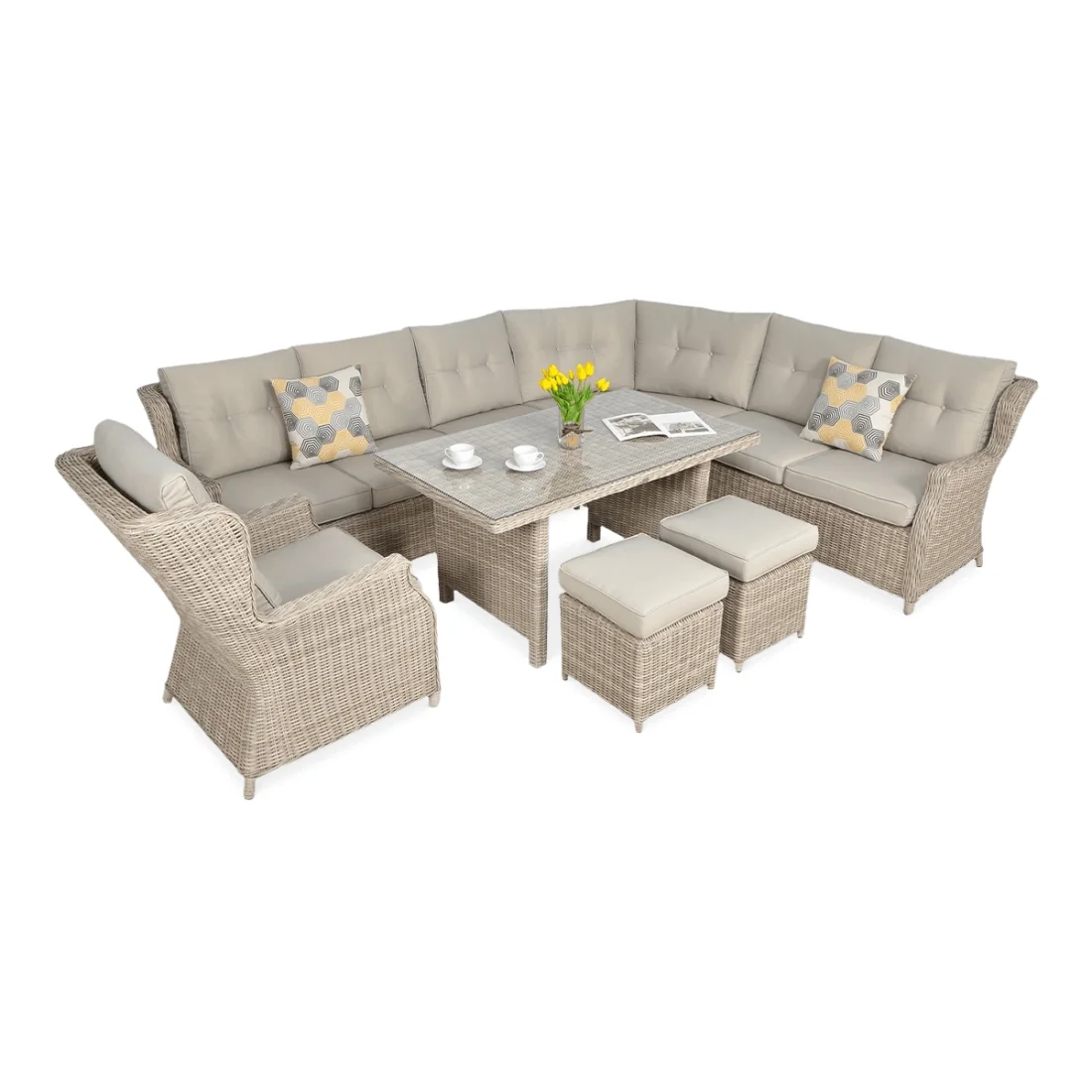 TRIVENTO DINING NAROŻNIK LIGHT BEIGE (002636)