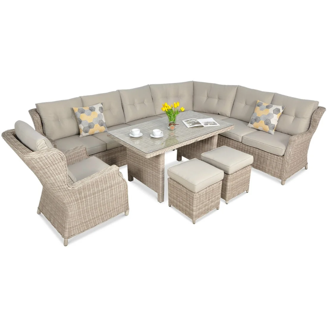 TRIVENTO DINING NAROŻNIK LIGHT BEIGE (002636) - obrazek 2