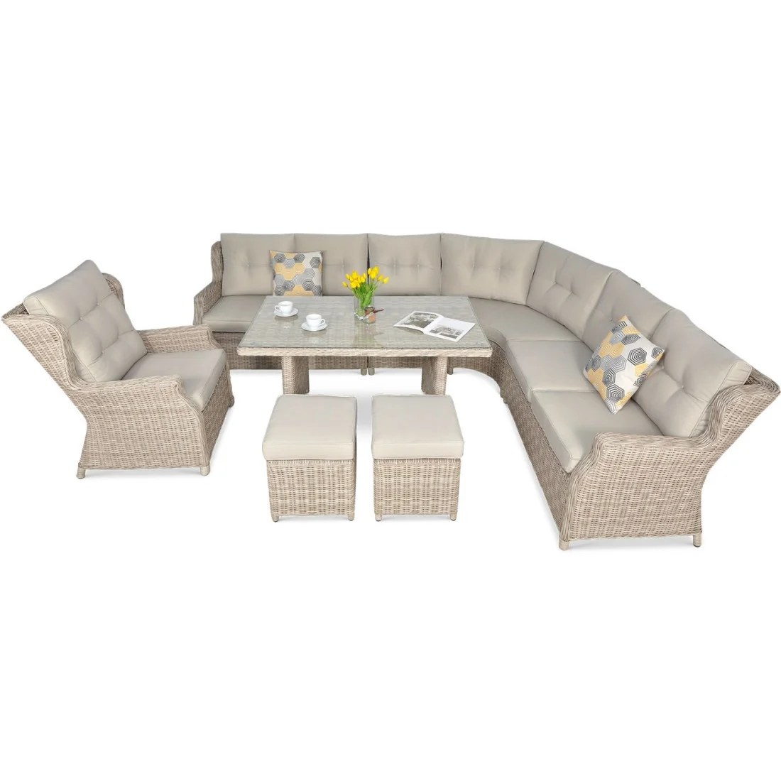 TRIVENTO DINING NAROŻNIK LIGHT BEIGE (002636) - obrazek 4