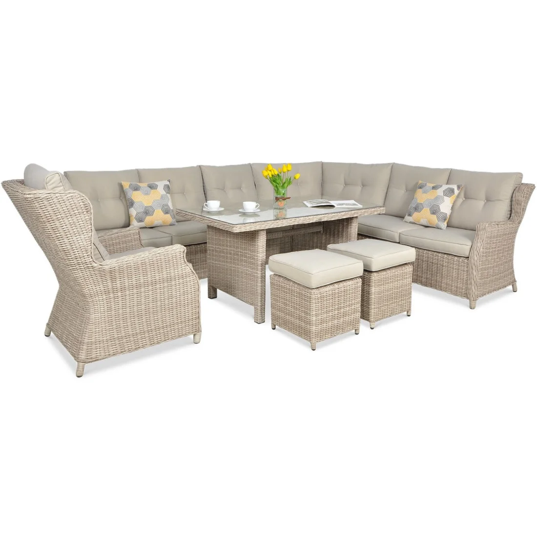 TRIVENTO DINING NAROŻNIK LIGHT BEIGE (002636) - obrazek 3