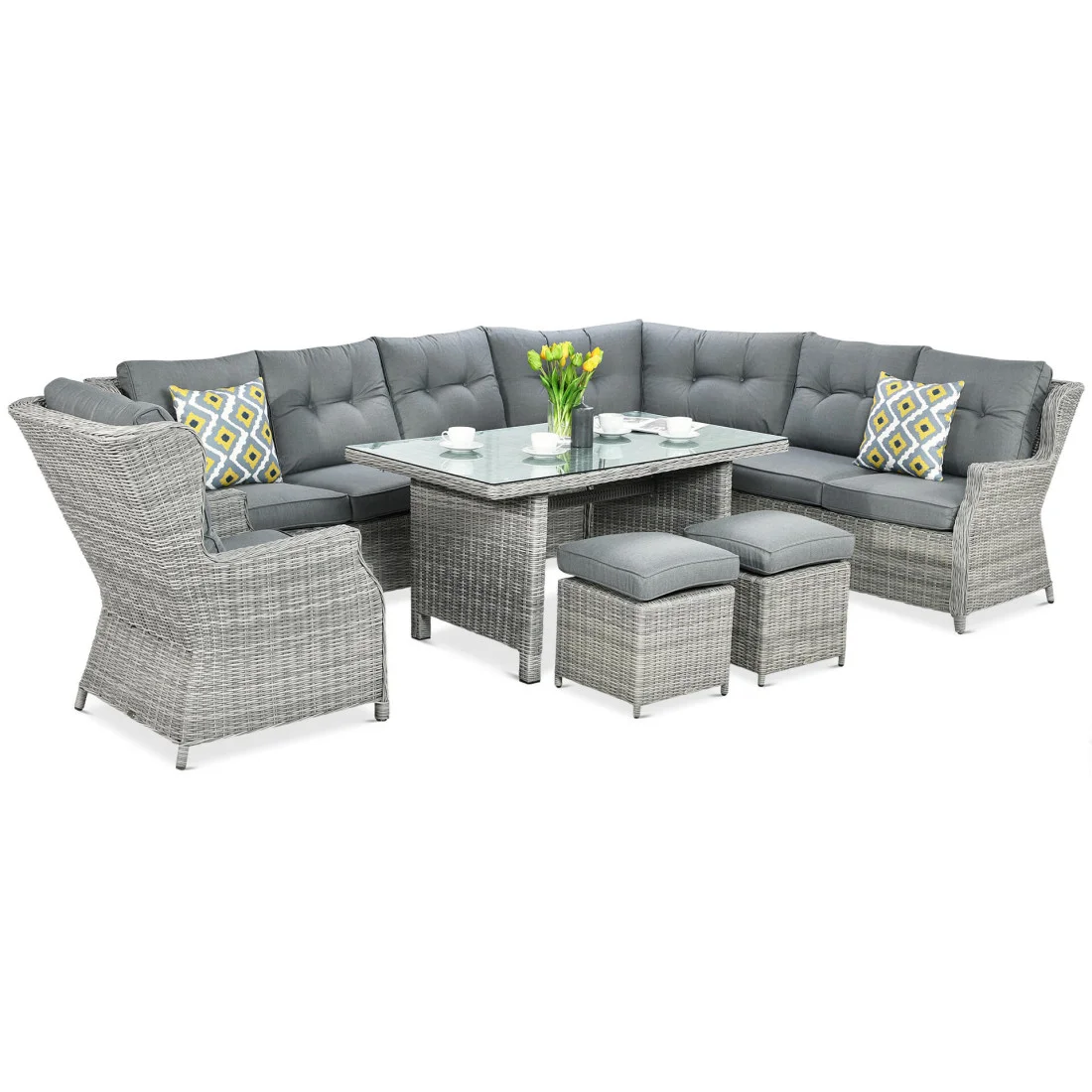 TRIVENTO DINING NAROŻNIK STONE GREY (002639) - obrazek 2