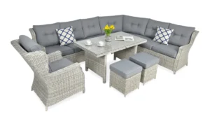 TRIVENTO DINING NAROŻNIK WHITE GREY (002638)