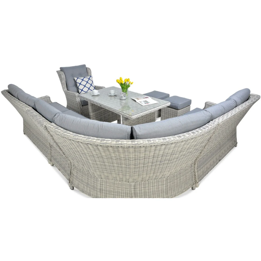 TRIVENTO DINING NAROŻNIK WHITE GREY (002638) - obrazek 5
