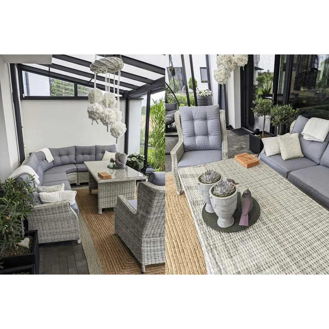 TRIVENTO DINING NAROŻNIK WHITE GREY (002638) - obrazek 7