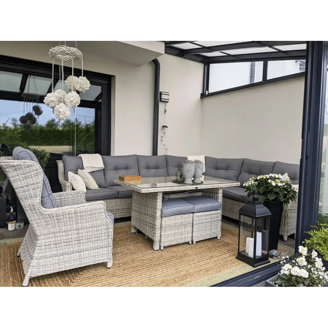 TRIVENTO DINING NAROŻNIK WHITE GREY (002638) - obrazek 8