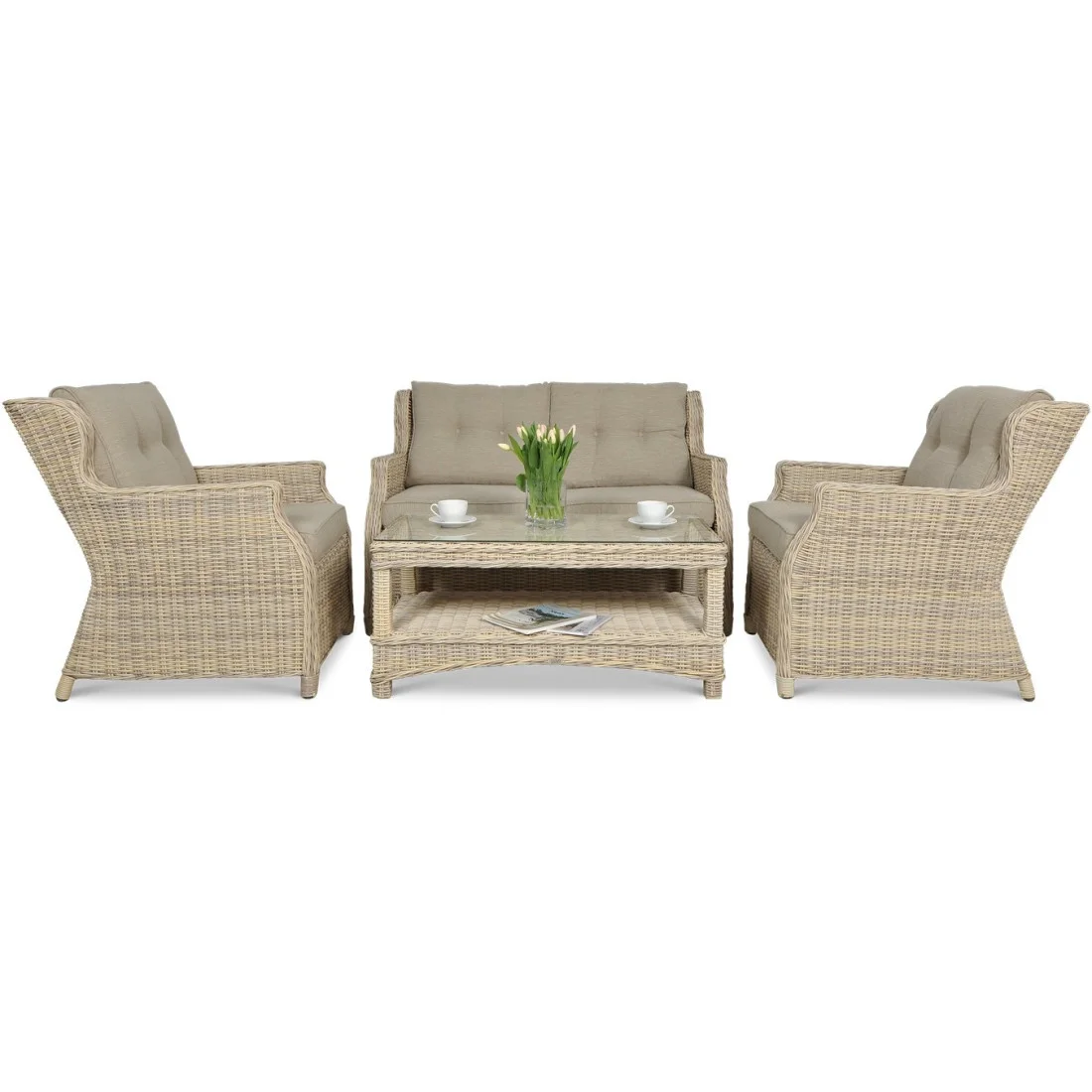TRIVENTO II ZESTAW+PUFY BEIGE (002430) - obrazek 5