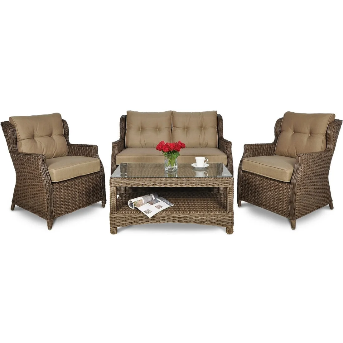 TRIVENTO II ZESTAW+PUFY BROWN (002374) - obrazek 4