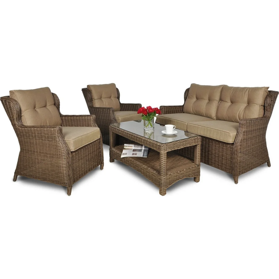 TRIVENTO II ZESTAW+PUFY BROWN (002374) - obrazek 3