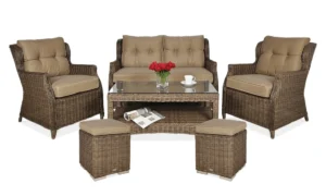 TRIVENTO II ZESTAW+PUFY BROWN (002374)