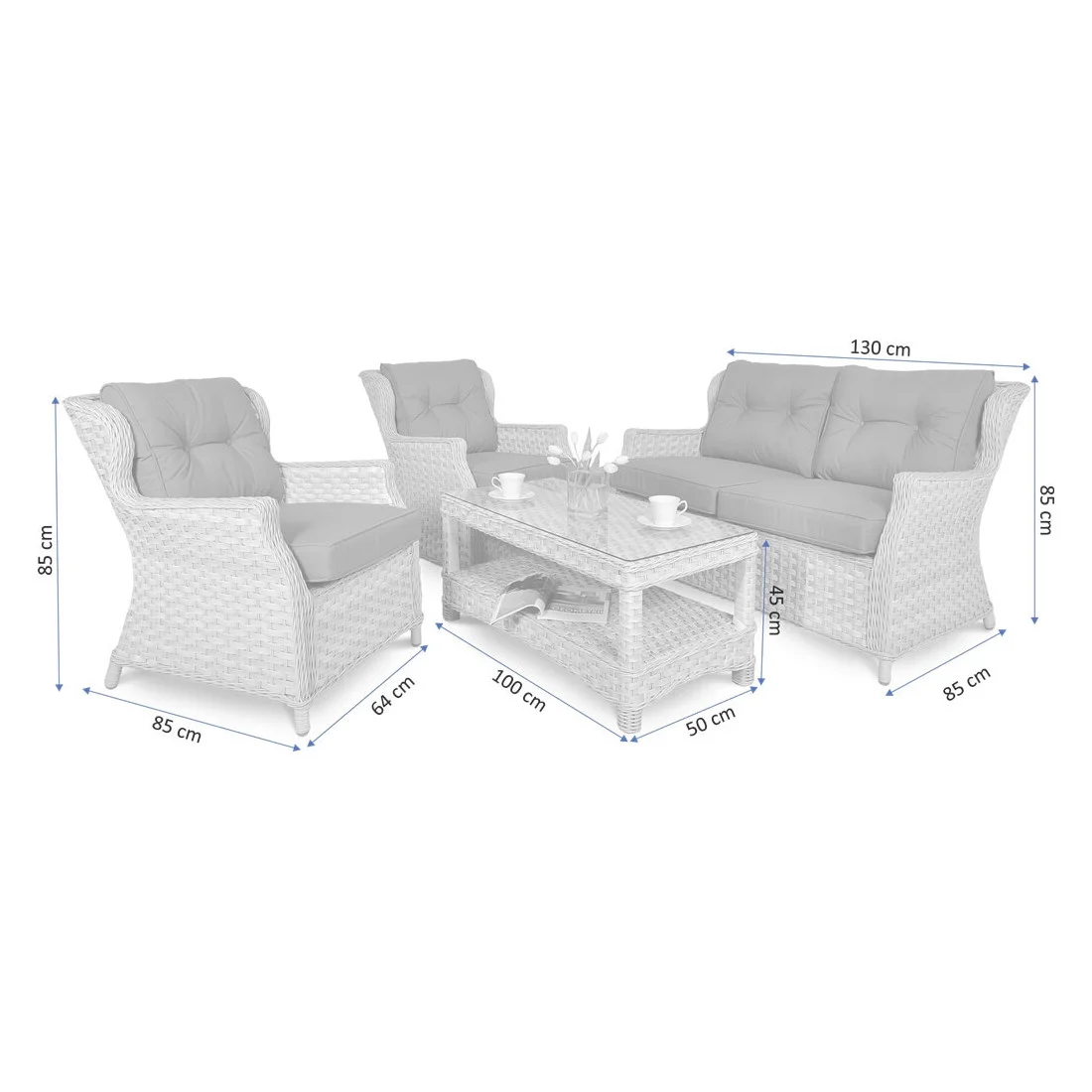 TRIVENTO II ZESTAW+PUFY BROWN (002374) - obrazek 12