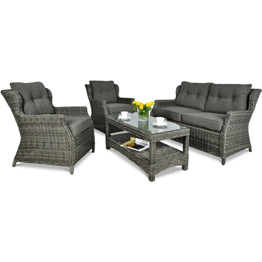 TRIVENTO II ZESTAW+PUFY DARK GREY (002375) - obrazek 3