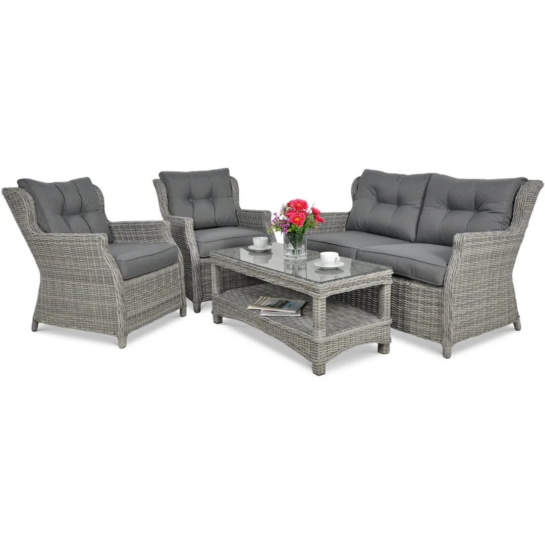 TRIVENTO II ZESTAW+PUFY STONE GREY (006078) - obrazek 3