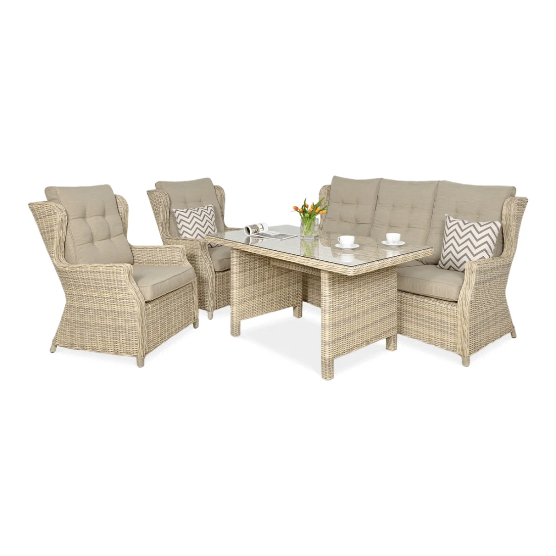 TRIVENTO III DINING ZESTAW BEIGE (002229)