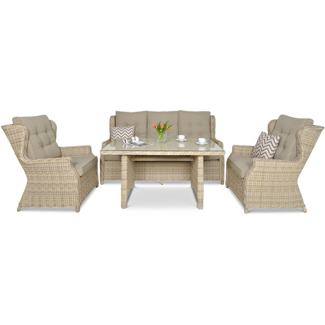 TRIVENTO III DINING ZESTAW BEIGE (002229) - obrazek 4