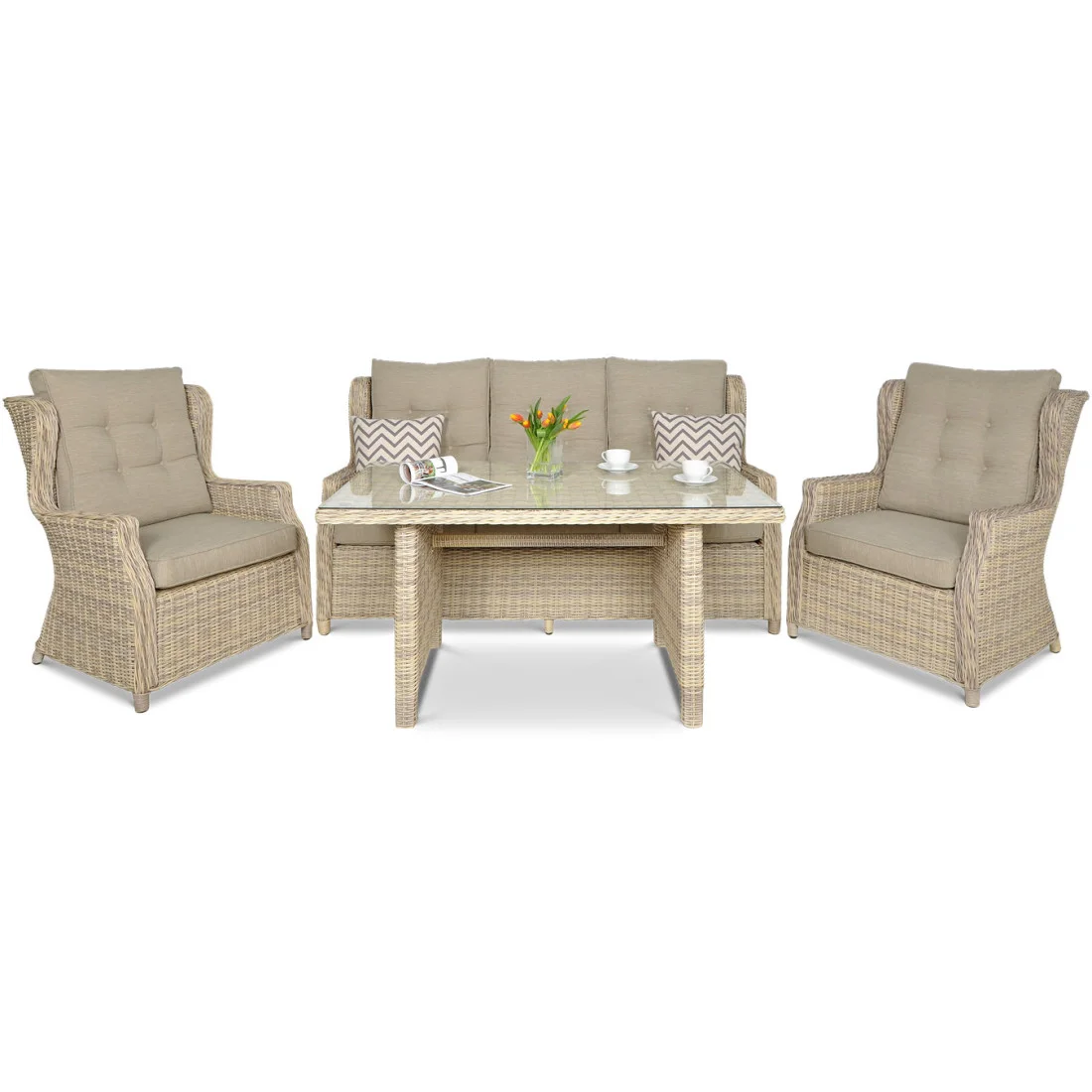 TRIVENTO III DINING ZESTAW BEIGE (002229) - obrazek 3