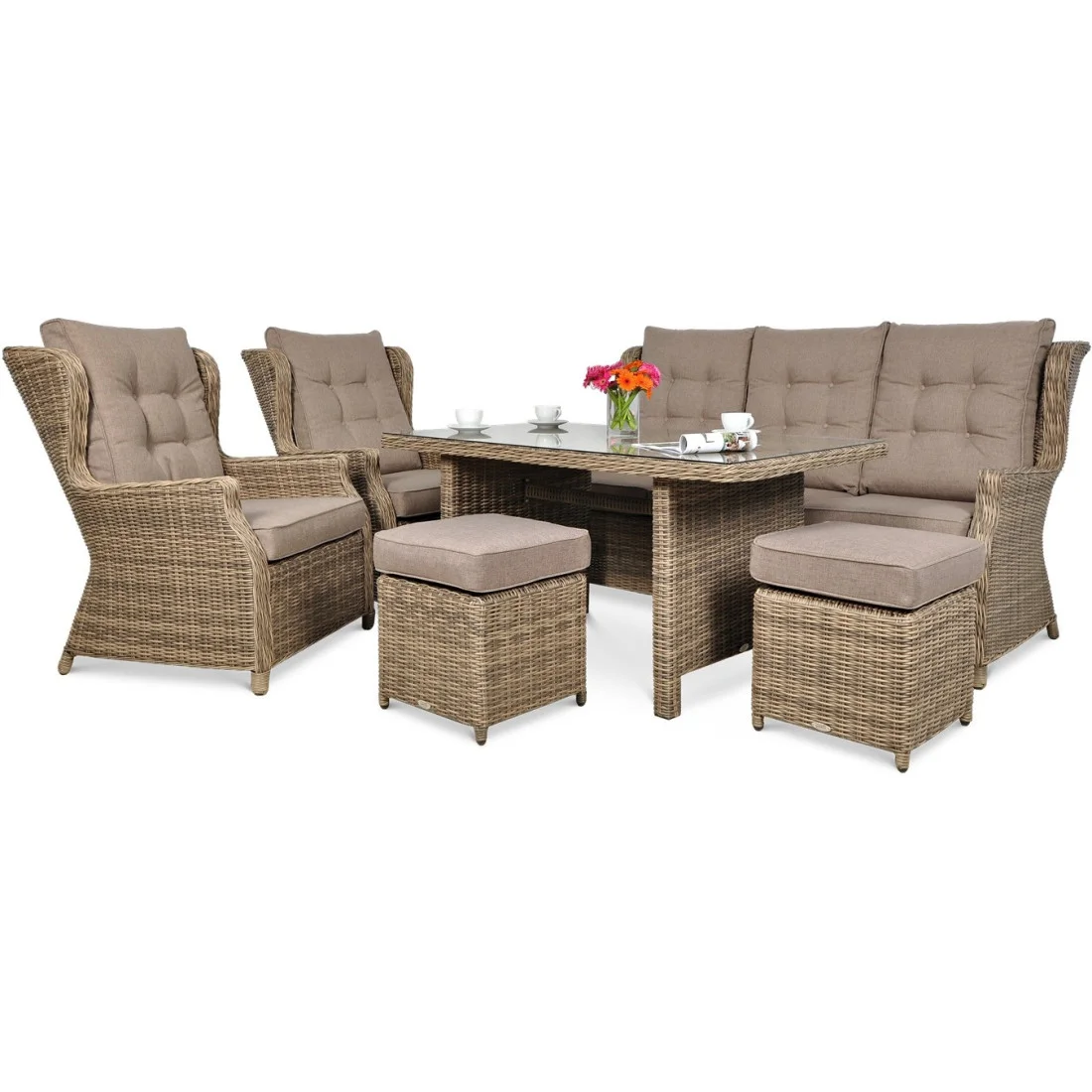 TRIVENTO III DINING ZESTAW BROWN (001867) - obrazek 5