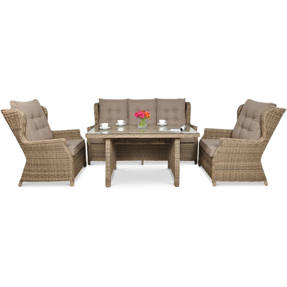 TRIVENTO III DINING ZESTAW BROWN (001867) - obrazek 4