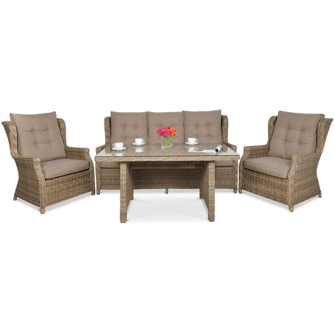TRIVENTO III DINING ZESTAW BROWN (001867) - obrazek 3