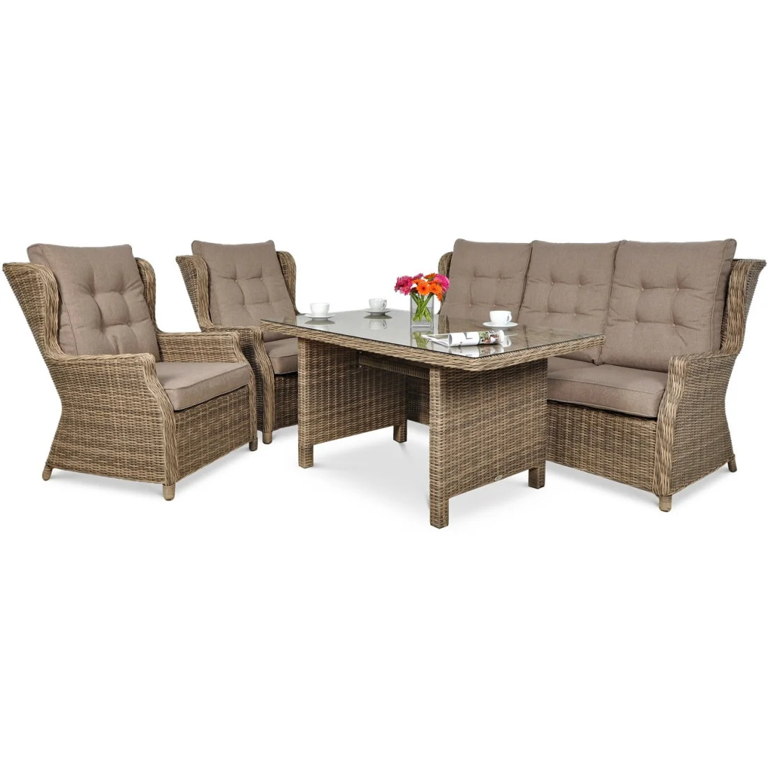 TRIVENTO III DINING ZESTAW BROWN (001867) - obrazek 2