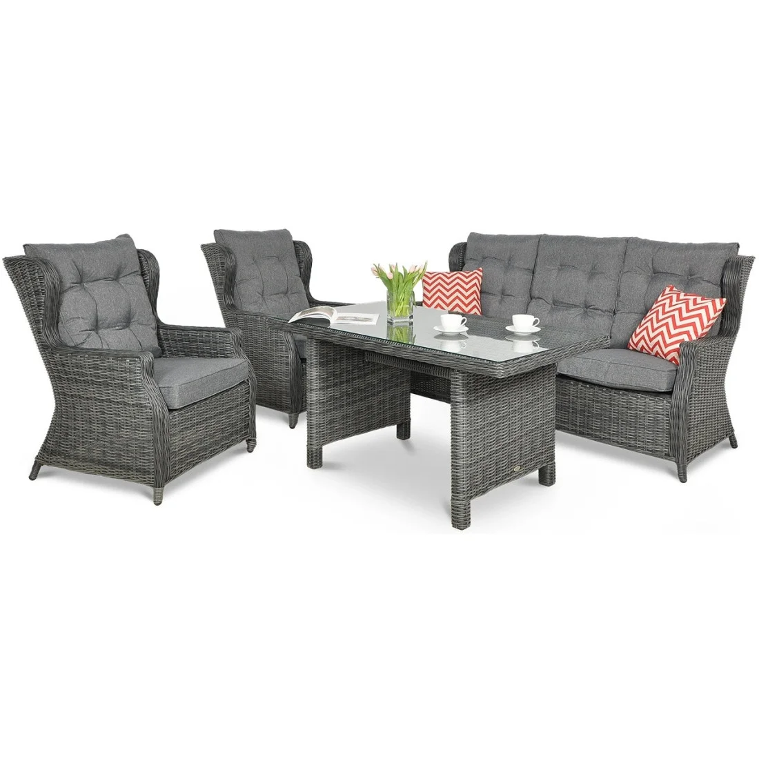 TRIVENTO III DINING ZESTAW DARK GREY (001868) - obrazek 2