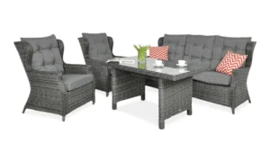 TRIVENTO III DINING ZESTAW DARK GREY (001868)