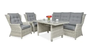 TRIVENTO III DINING ZESTAW WHITE GREY (002432)
