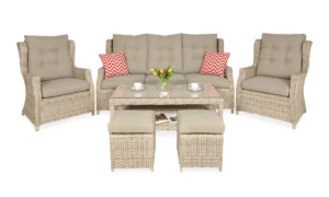 TRIVENTO III ZESTAW+PUFY BEIGE (002419)