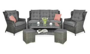 TRIVENTO III ZESTAW+PUFY DARK GREY (002376)