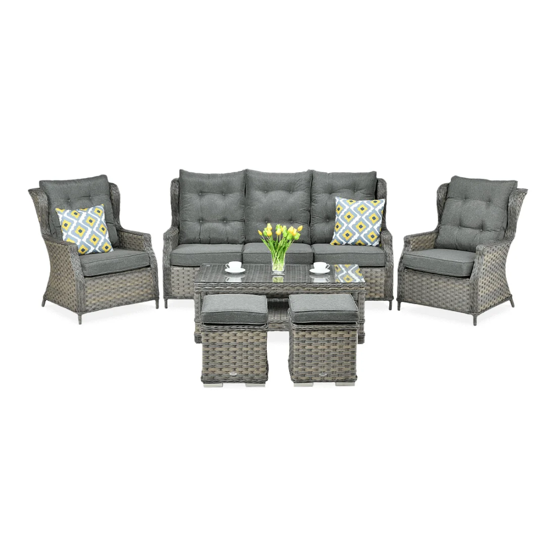 TRIVENTO III ZESTAW+PUFY MELANGE (002378)