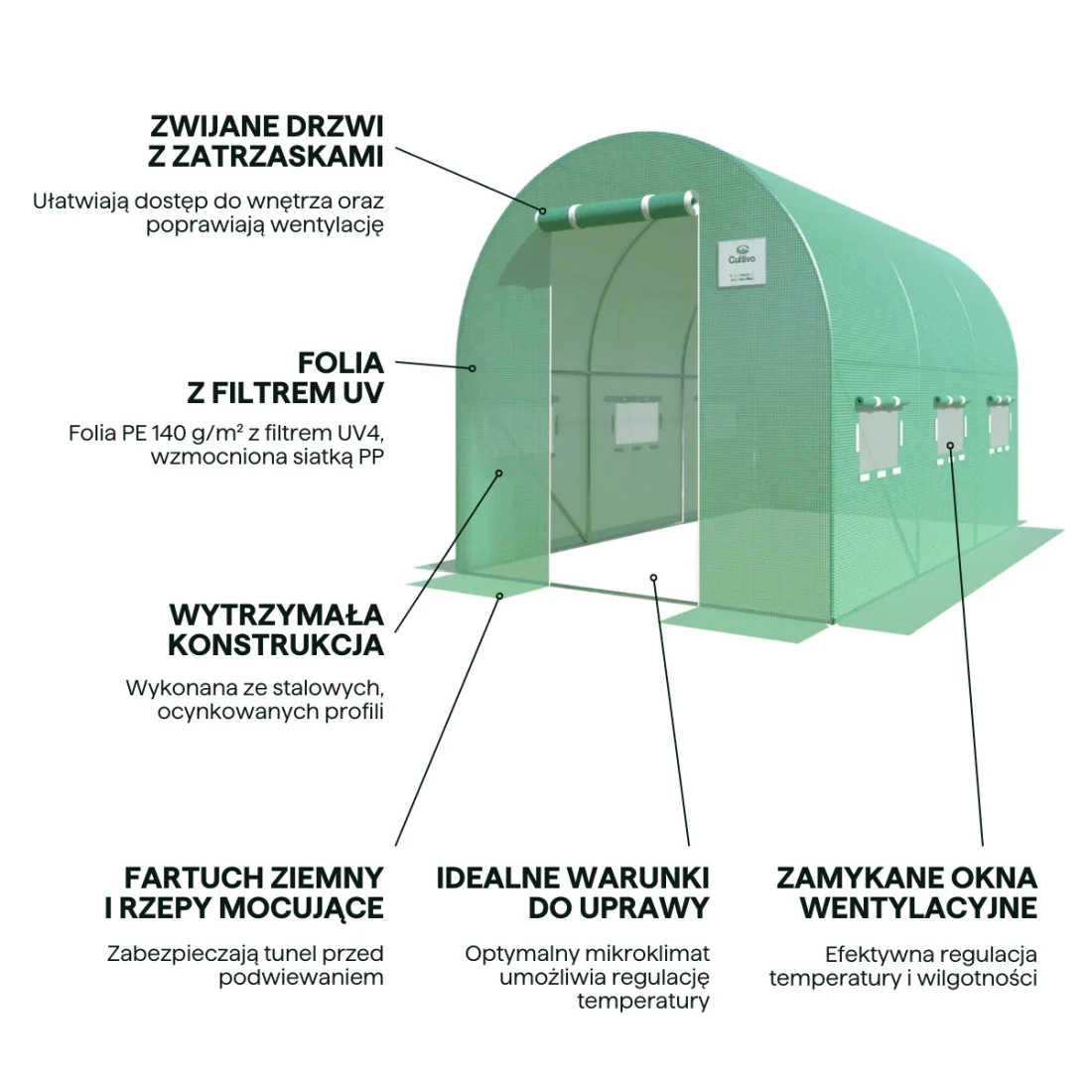 TUNEL 2x3 GREEN (000754) - obrazek 4