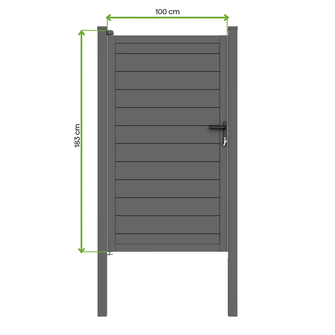 URBAN/CITY FURTKA OGRODZENIOWA PODŁOŻE MIĘKKIE ANTHRACITE (009667) - obrazek 2
