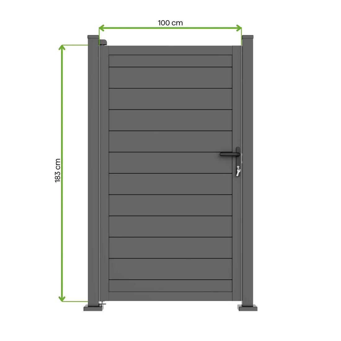 URBAN/CITY FURTKA OGRODZENIOWA PODŁOŻE TWARDE ANTHRACITE (009666) - obrazek 2