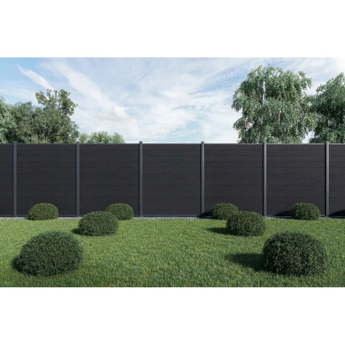 URBAN PRZĘSŁO OGRODZENIOWE 1.8M PODŁOŻE TWARDE ANTHRACITE (009647) - obrazek 3