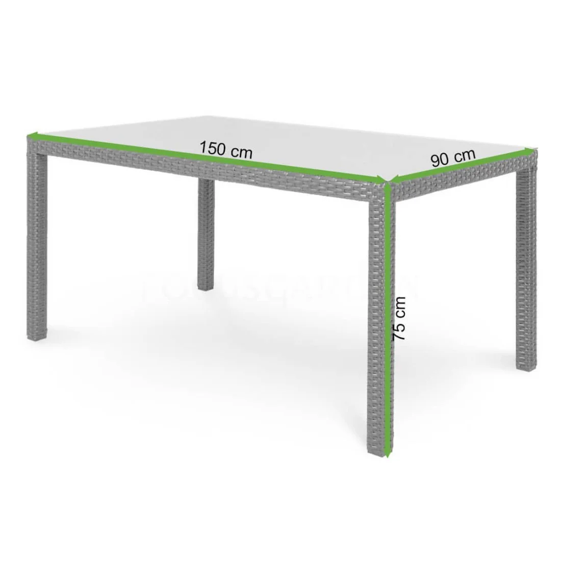 VENECJA 150 STÓŁ DOLPHIN GREY (002222) - obrazek 3