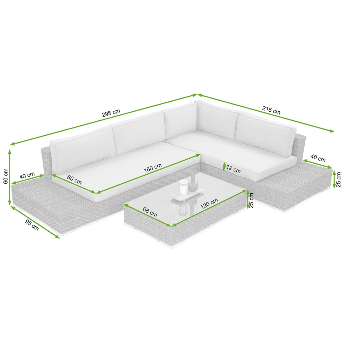 VERONA BASIC NAROŻNIK WHITE GREY (003427) - obrazek 15